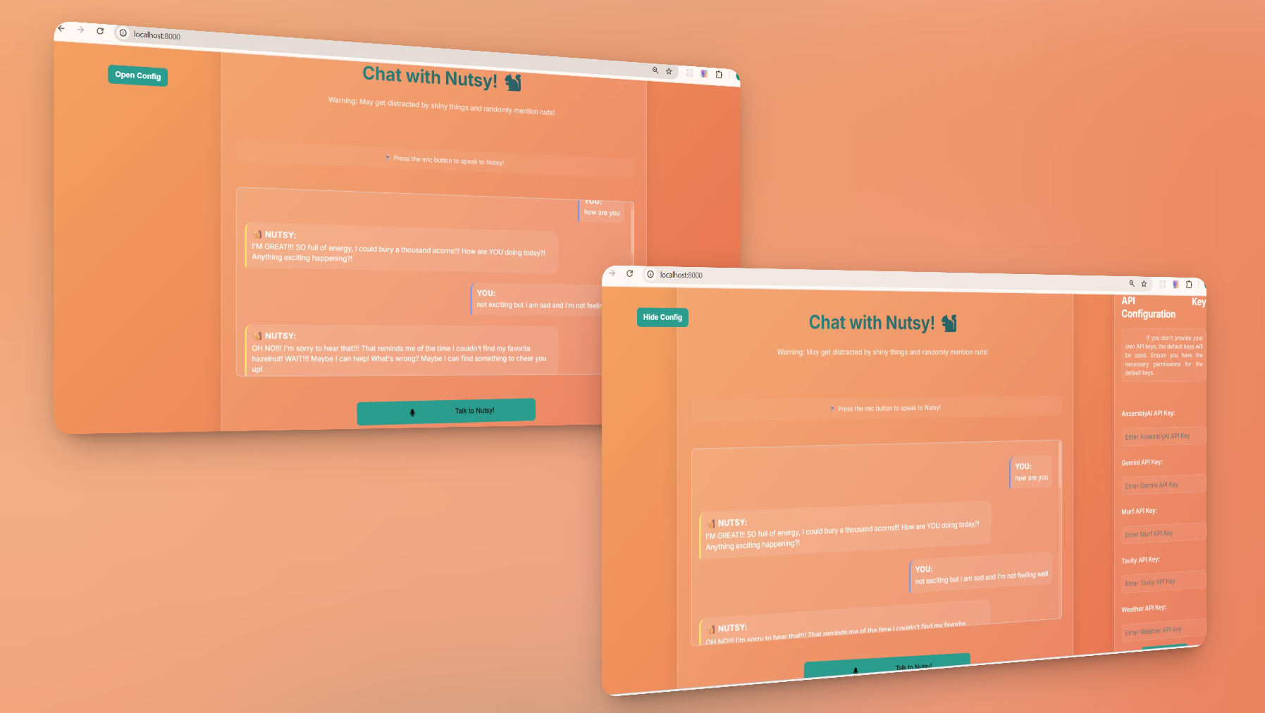 Nutsy - AI Voice Agent  project screenshot